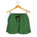 Green And Red Polka Dot Pattern Print Women's Shorts