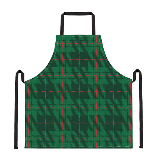 Green And Red Stewart Tartan Print Apron