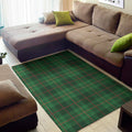 Green And Red Stewart Tartan Print Floor Mat