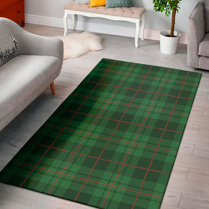 Green And Red Stewart Tartan Print Area Rug