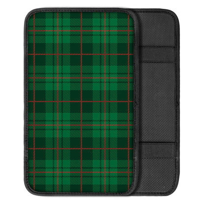 Green And Red Stewart Tartan Print Car Center Console Cover