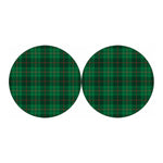 Green And Red Stewart Tartan Print Car Coasters