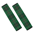 Green And Red Stewart Tartan Print Car Seat Belt Covers