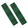 Green And Red Stewart Tartan Print Car Seat Belt Covers