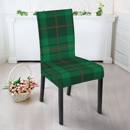 Green And Red Stewart Tartan Print Dining Chair Slipcover