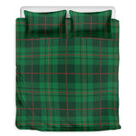 Green And Red Stewart Tartan Print Duvet Cover Bedding Set