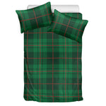 Green And Red Stewart Tartan Print Duvet Cover Bedding Set