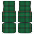 Green And Red Stewart Tartan Print Front and Back Car Floor Mats