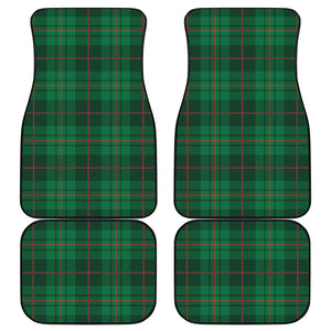 Green And Red Stewart Tartan Print Front and Back Car Floor Mats