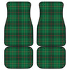 Green And Red Stewart Tartan Print Front and Back Car Floor Mats