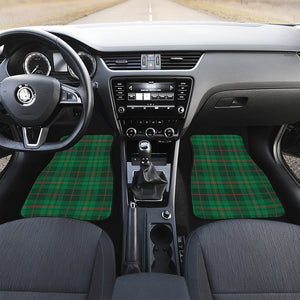 Green And Red Stewart Tartan Print Front and Back Car Floor Mats