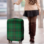 Green And Red Stewart Tartan Print Luggage Cover