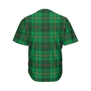 Green And Red Stewart Tartan Print Men's Baseball Jersey