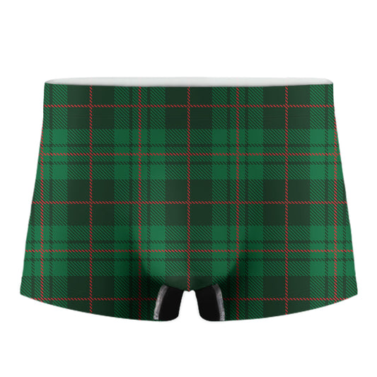 Green And Red Stewart Tartan Print Men's Boxer Briefs