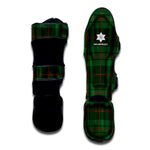 Green And Red Stewart Tartan Print Muay Thai Shin Guard