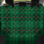 Green And Red Stewart Tartan Print Pet Car Back Seat Cover