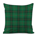 Green And Red Stewart Tartan Print Pillow Cover