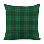Green And Red Stewart Tartan Print Pillow Cover