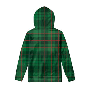 Green And Red Stewart Tartan Print Pullover Hoodie