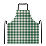 Green And White Buffalo Check Print Apron