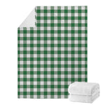 Green And White Buffalo Check Print Blanket