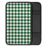 Green And White Buffalo Check Print Car Center Console Cover