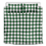 Green And White Buffalo Check Print Duvet Cover Bedding Set