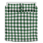Green And White Buffalo Check Print Duvet Cover Bedding Set