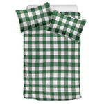 Green And White Buffalo Check Print Duvet Cover Bedding Set