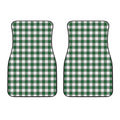 Green And White Buffalo Check Print Front Car Floor Mats