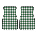 Green And White Buffalo Check Print Front Car Floor Mats