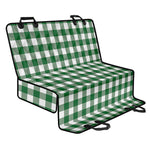 Green And White Buffalo Check Print Pet Car Back Seat Cover