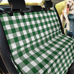 Green And White Buffalo Check Print Pet Car Back Seat Cover