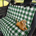 Green And White Buffalo Check Print Pet Car Back Seat Cover