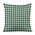 Green And White Buffalo Check Print Pillow Cover