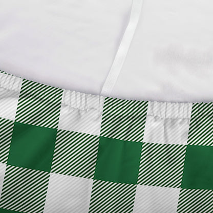 Green And White Buffalo Check Print Sofa Cover