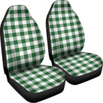 Green And White Buffalo Check Print Universal Fit Car Seat Covers