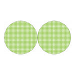 Green And White Check Pattern Print Car Coasters
