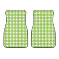 Green And White Check Pattern Print Front Car Floor Mats