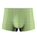 Green And White Check Pattern Print Men's Boxer Briefs
