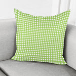 Green And White Check Pattern Print Pillow Cover
