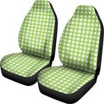 Green And White Check Pattern Print Universal Fit Car Seat Covers