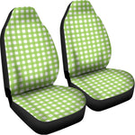 Green And White Check Pattern Print Universal Fit Car Seat Covers