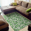 Green And White Digital Camo Print Floor Mat