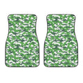 Green And White Digital Camo Print Front Car Floor Mats