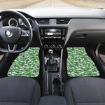 Green And White Digital Camo Print Front Car Floor Mats