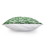 Green And White Digital Camo Print Pillow Cover