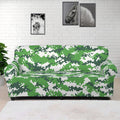 Green And White Digital Camo Print Sofa Cover