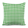 Green And White Gingham Pattern Print Pillow Cover