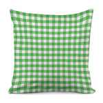 Green And White Gingham Pattern Print Pillow Cover